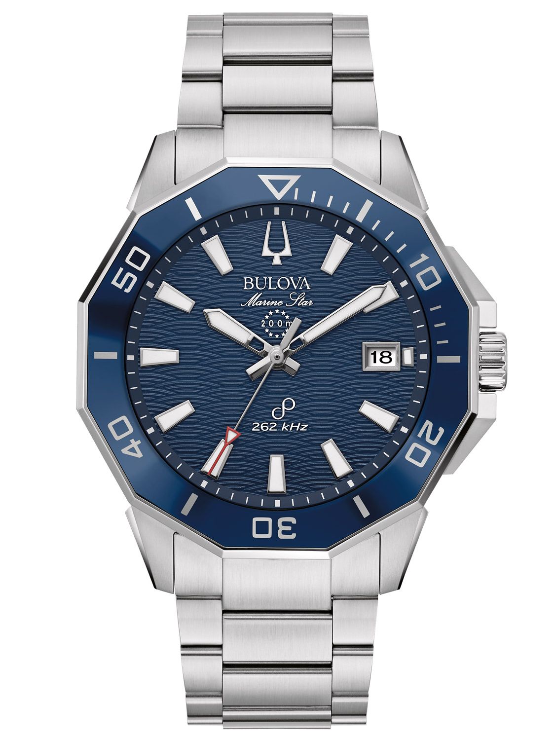 Bulova Diving Watch Marine Star Steel Blue 96B433 uhrcenter