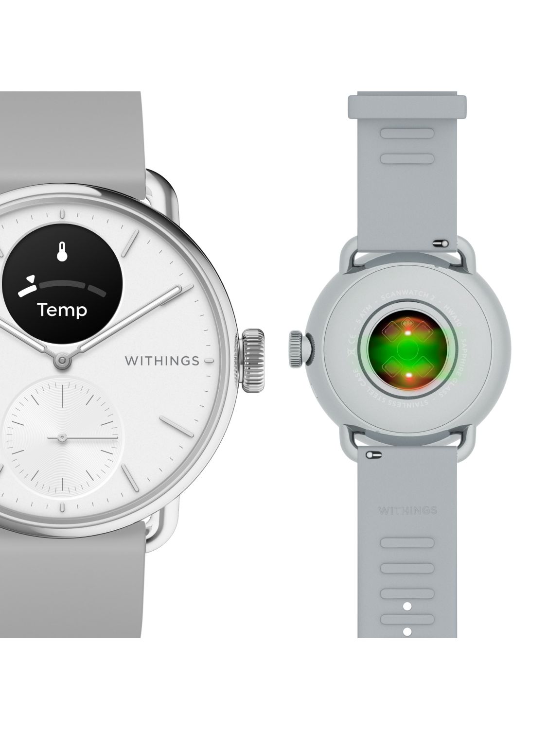 Withings - HWA10-Model 2-All-Int - Hybrid Watch - Women - Scanwatch 2 38mm  white