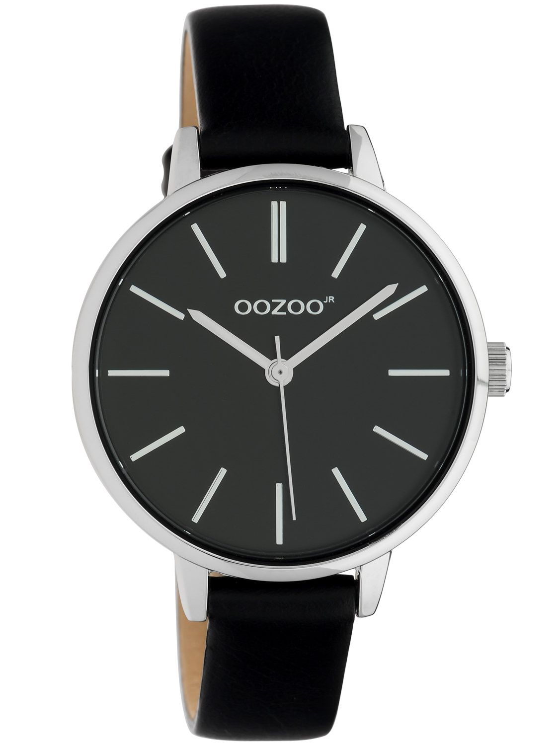 Oozoo Jr315 Damen Armbanduhr Mit Lederband 34 Mm Schwarz