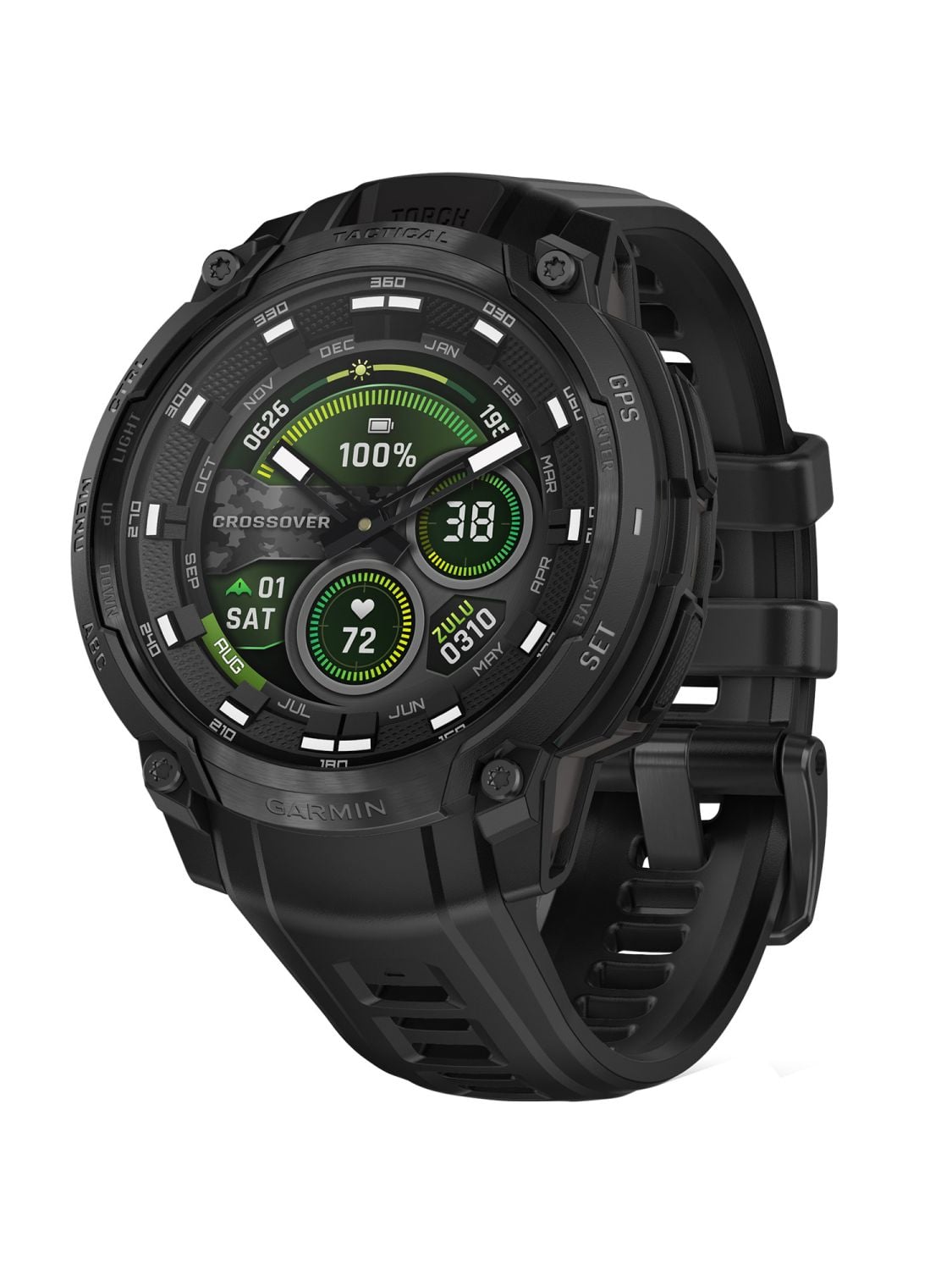 Garmin Instinct Crossover Amoled Tactical Smartwatch Black 010