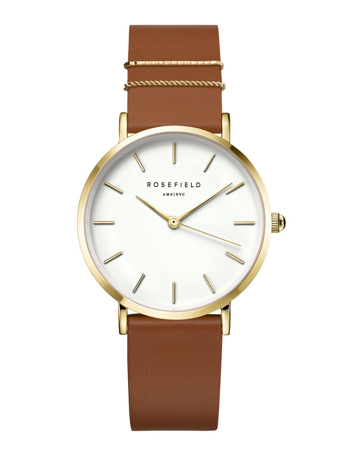 Rosefield Women's Watch West Village Cognac WWCG-W86 • uhrcenter