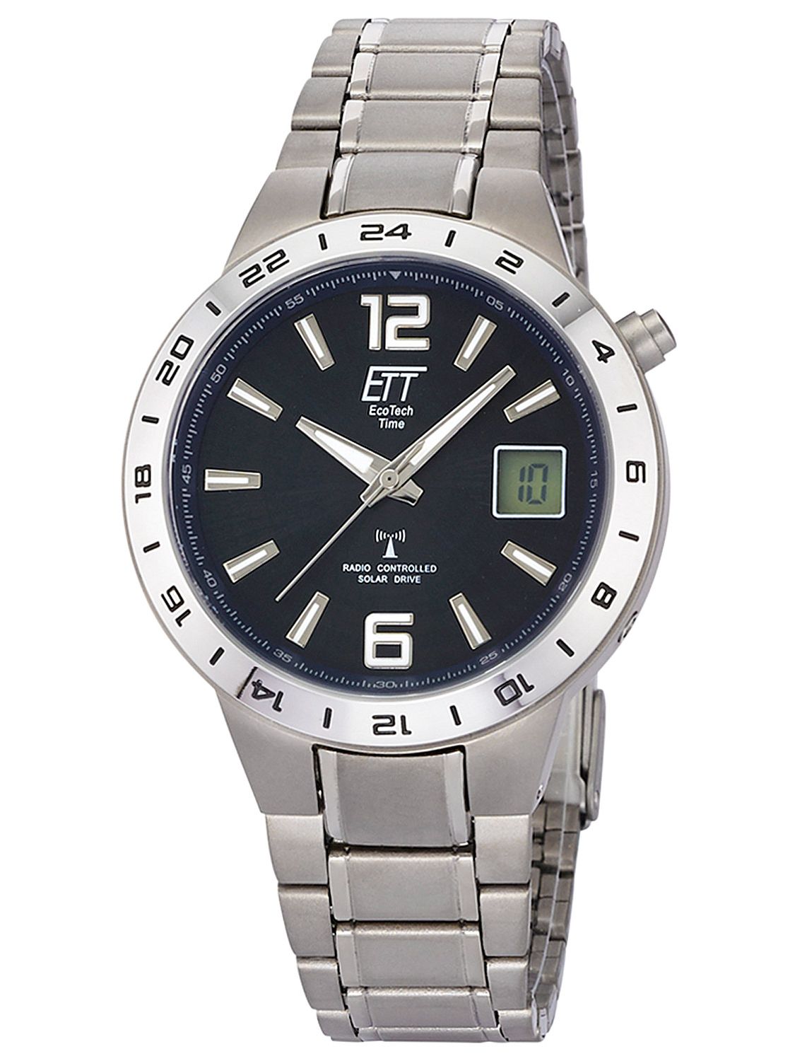 ETT Eco Tech Time Solar Radio-Controlled Watch Titanium EGT-11411-41M •  uhrcenter