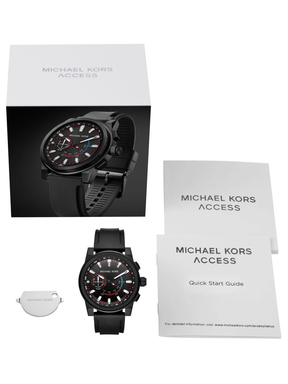 black and white michael kors watch