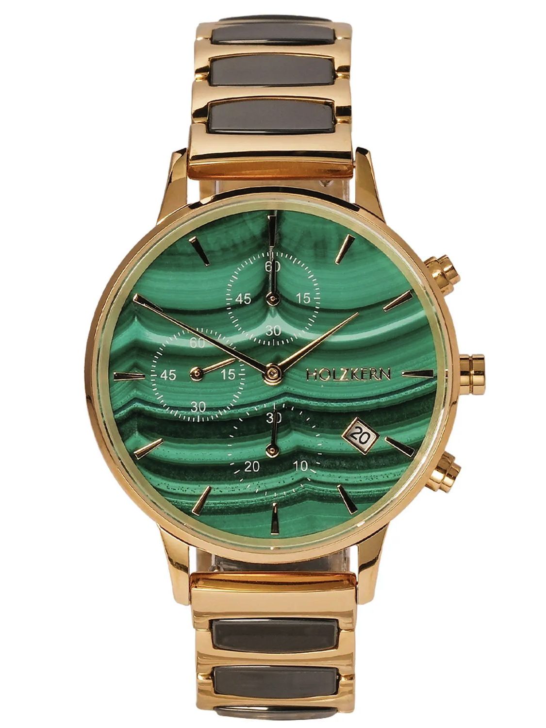 Holzkern Women's Watch Chronograph Jolly Malachite/Ceramic