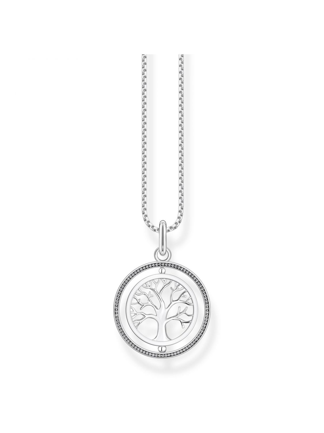 Thomas Sabo Circle White Stone Silver Necklace|Peter Jackson the Jeweller