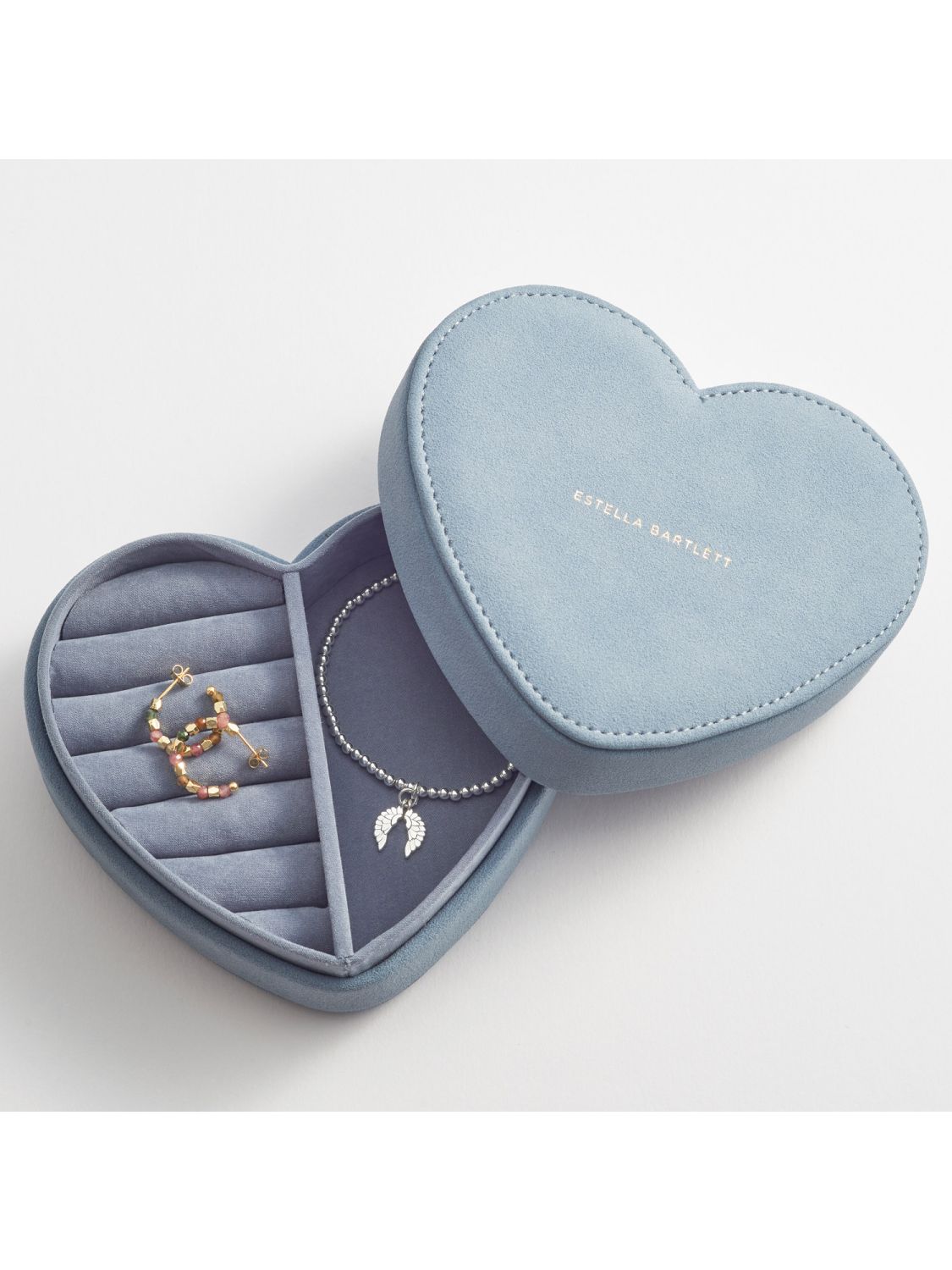 Estella Bartlett Jewellery Box Heart Powder Blue EBP5533