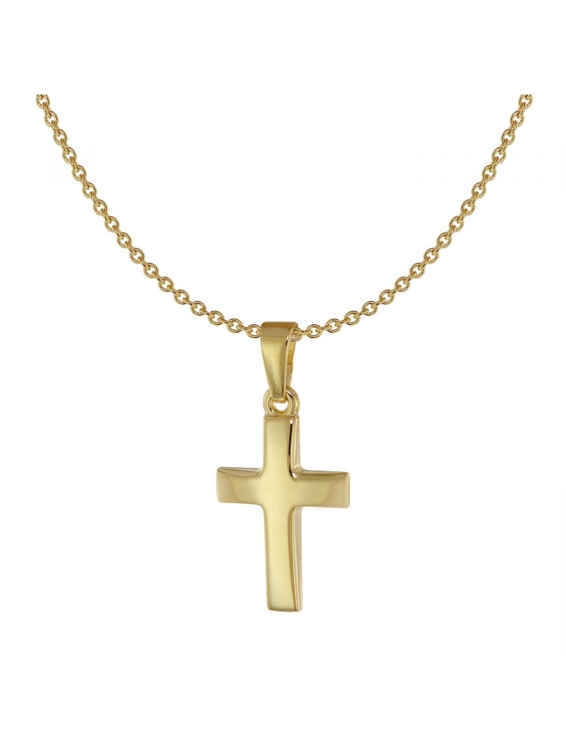 tolle Geschenkidee Acalee Kinder-Halskette mit Kreuz-Anhänger Gold 333/8 Karat zauberhafter Halsschmuck für Mädchen und Jungen 20-1220 