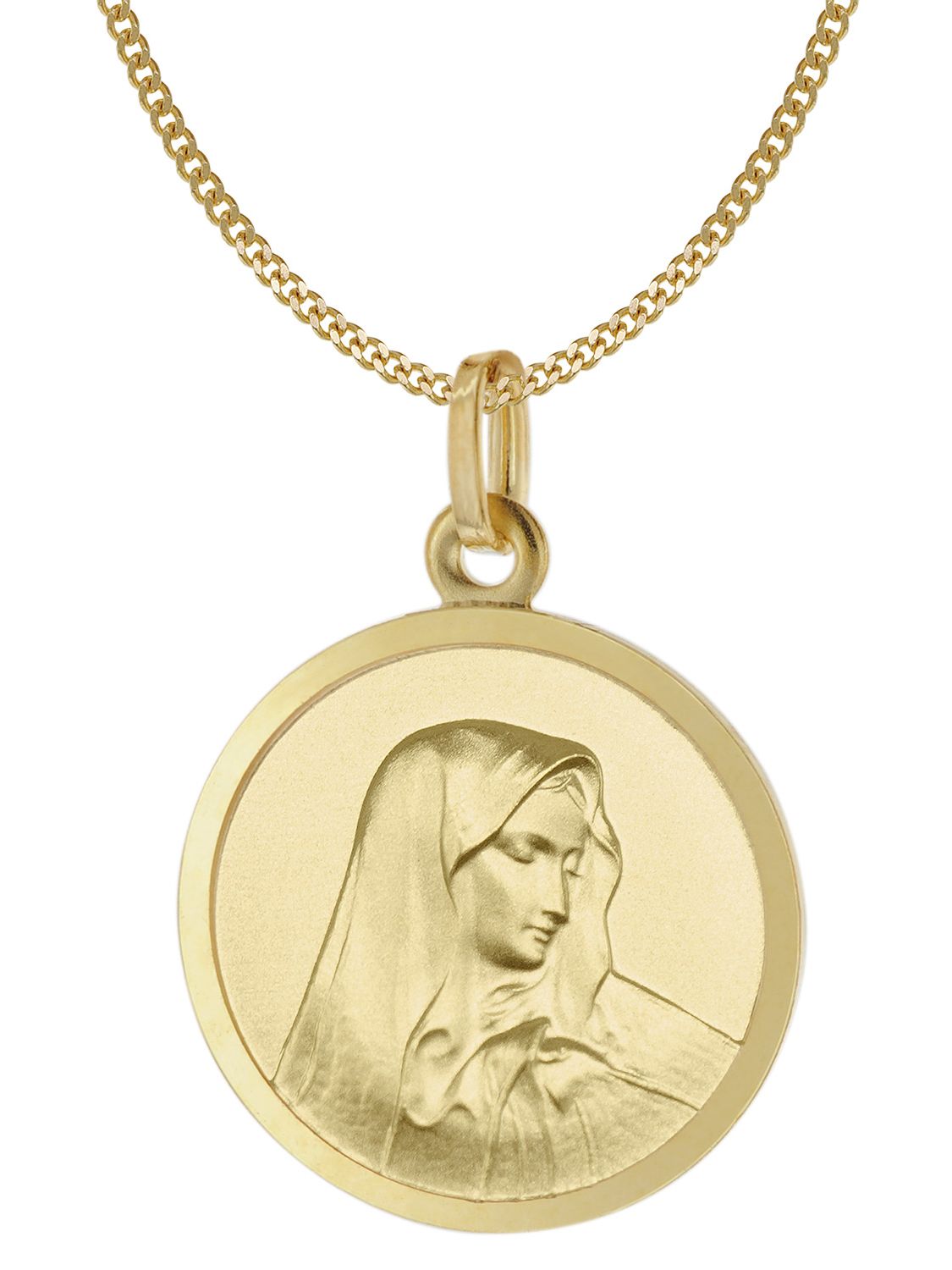 Acalee Halskette mit Madonna Anhänger Gold 333 Maria Dolorosa Ø 18 mm  50-1024 • uhrcenter