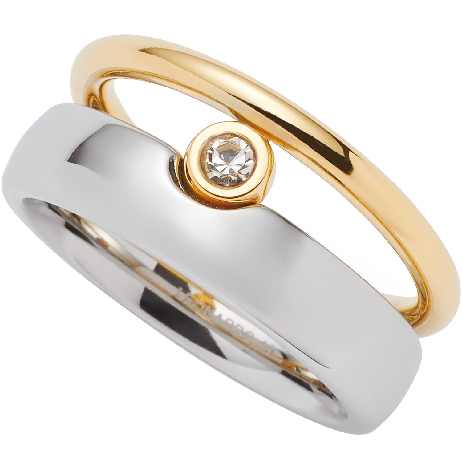 Leonardo 02539 Damenring Claire Edelstahl