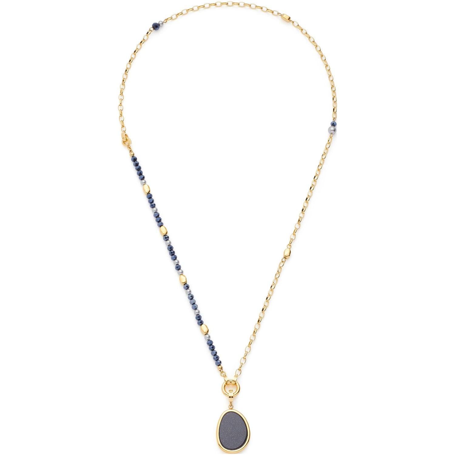 Leonardo 025598 Damen-Halskette Set Charlene 50 cm Clip & Mix Goldfarben