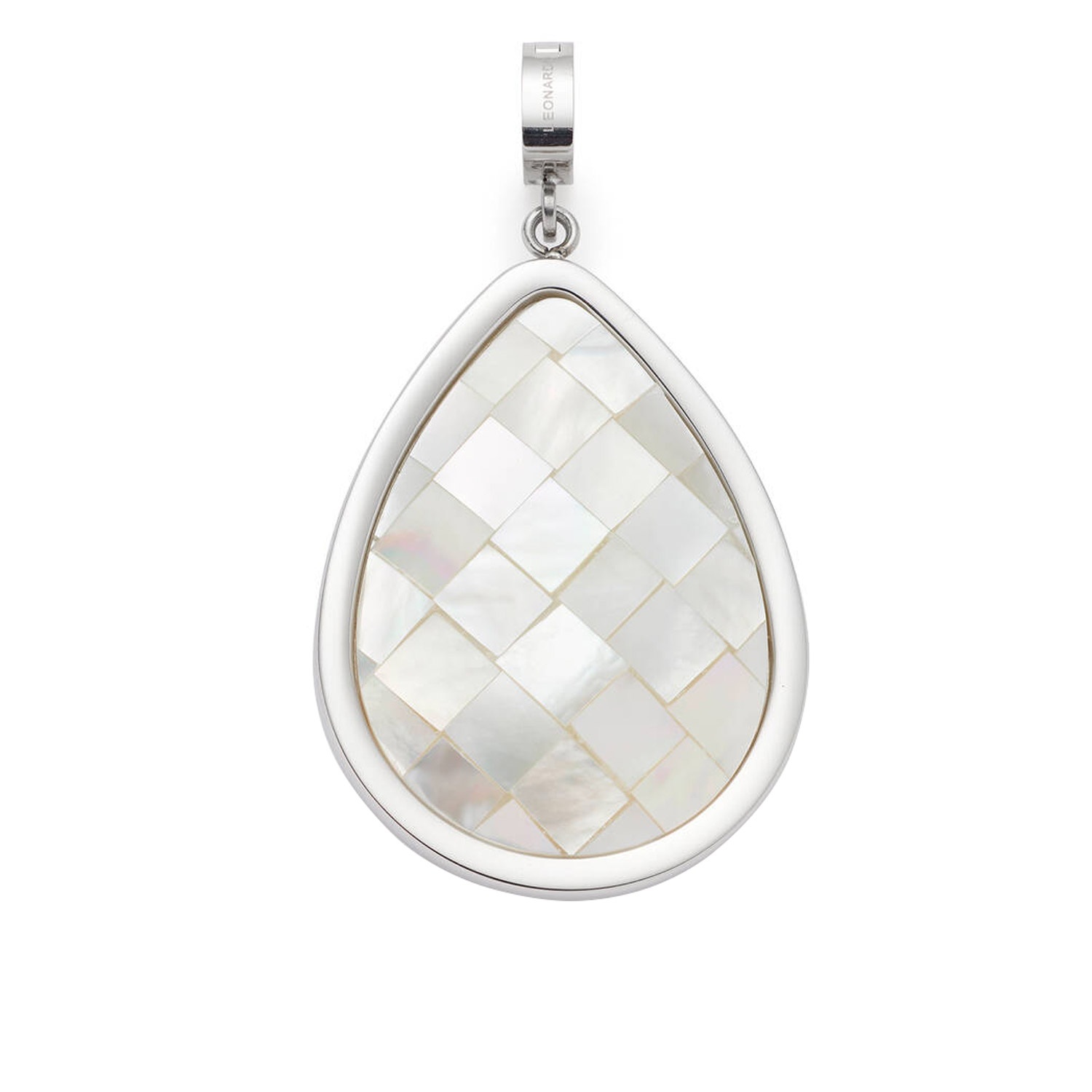 Leonardo 026346 Damen-Anhänger Ira Silberfarben/Weiß Clip & Mix