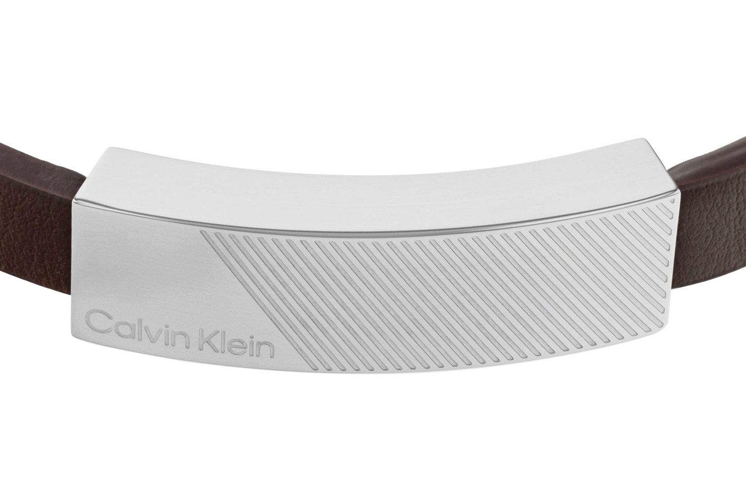 Calvin Klein Herren-Armband Architectural Lines Edelstahl Braun