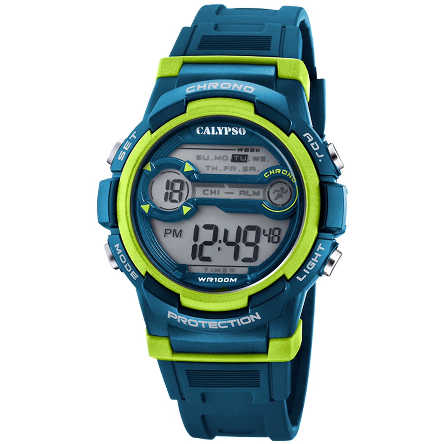 Calypso Calypso K5808/3 Kinder und Jugenduhr Digital Blau/Neongrün 10 bar