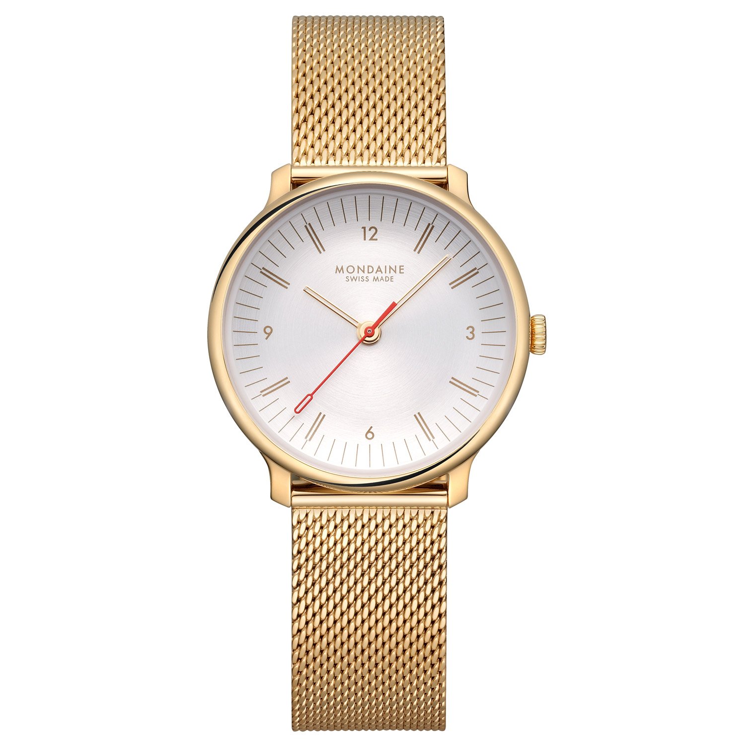 Mondaine MLE.33111.SM Damenuhr Doppio Goldfarben 33 mm