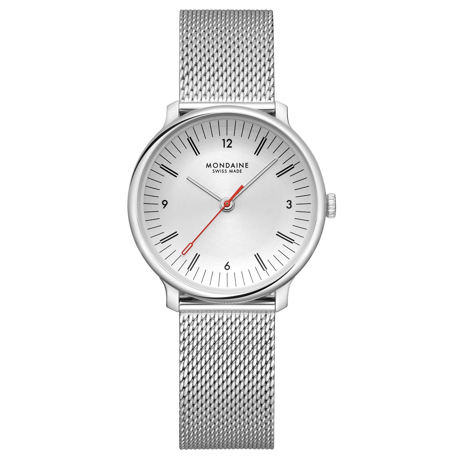 Mondaine MLE.33110.SM Damenarmbanduhr Doppio mit Mesh-Band 33 mm