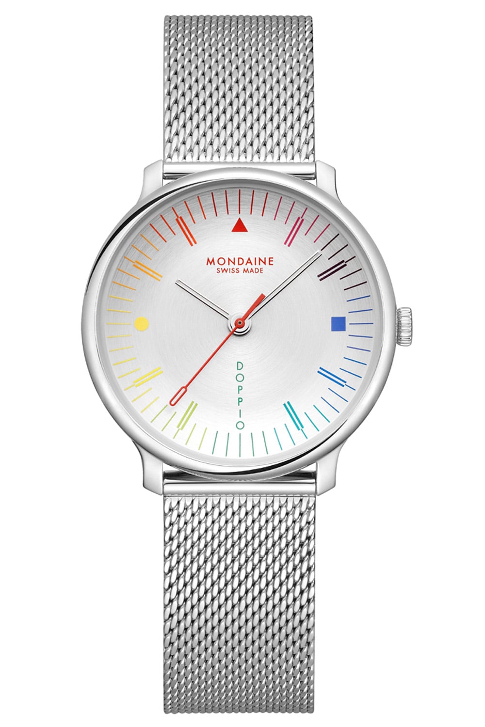 Mondaine MLE.33112.SM Damen-Armbanduhr Doppio mit Mesh-Band 33 mm