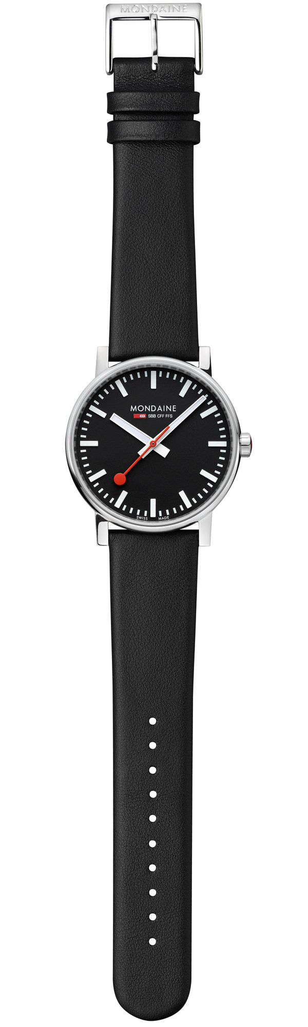 Mondaine Herrenuhr evo2 Schwarz 43 mm MSE.43120.LB • uhrcenter 