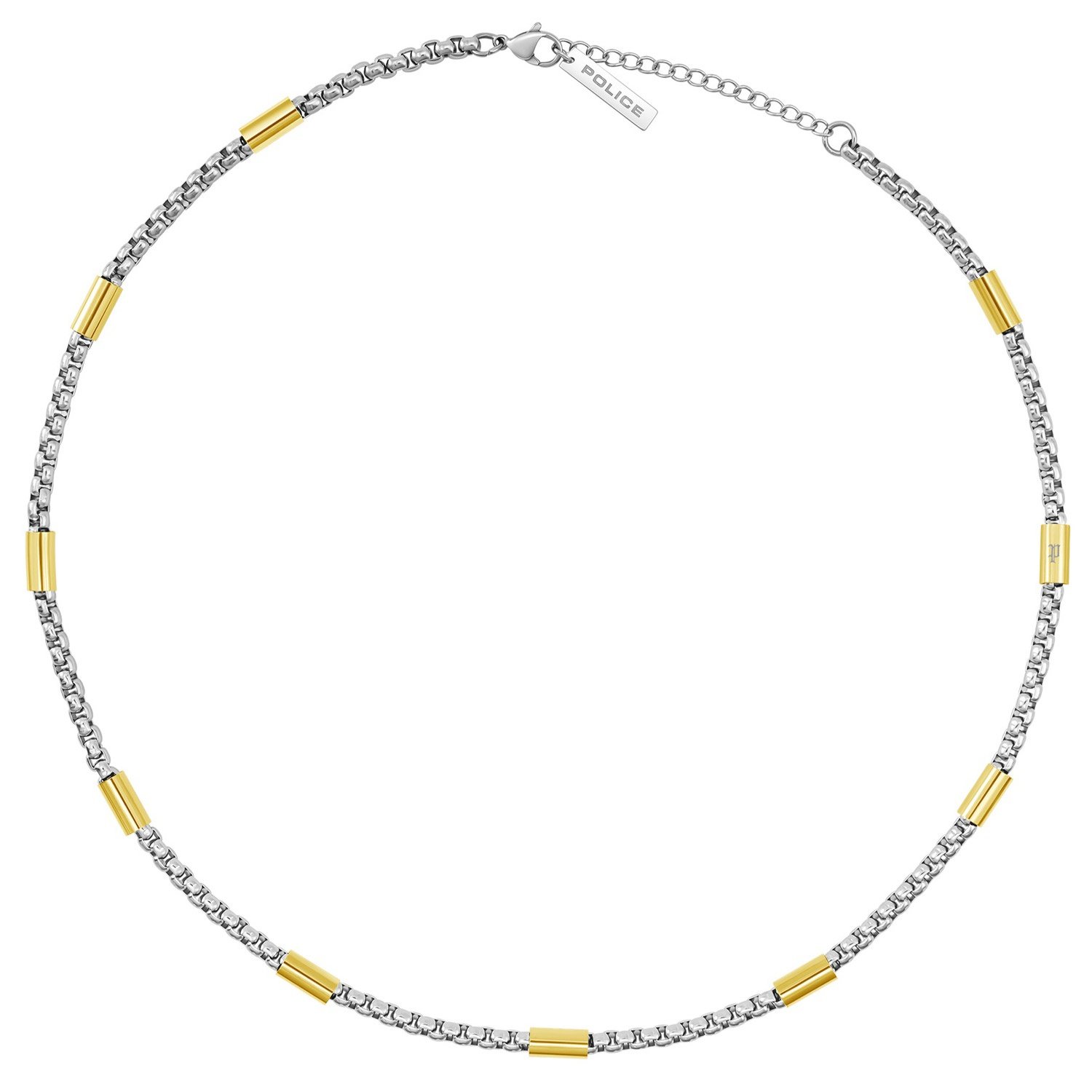 Police PEAGN0078501 Herren-Kette Radius Edelstahl Zweifarbig