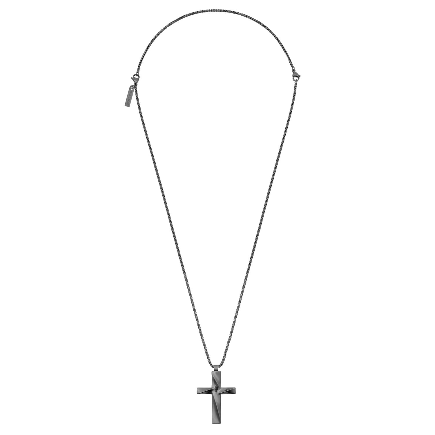 Police PEAGN0081706 Herren-Halskette Contorto Grau