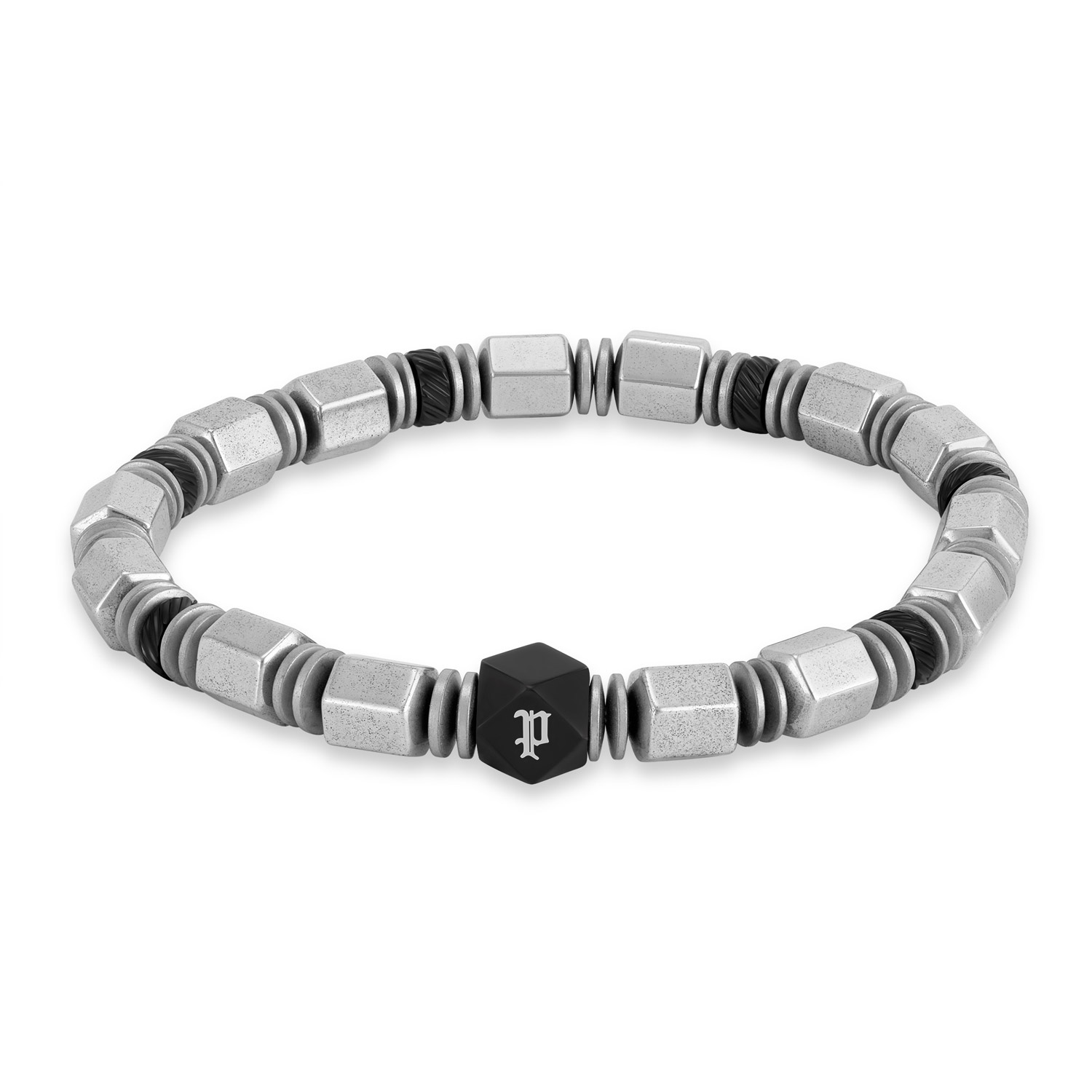 Police PEAGB0083402 Herrenarmband Hexchain Edelstahl/Schwarz