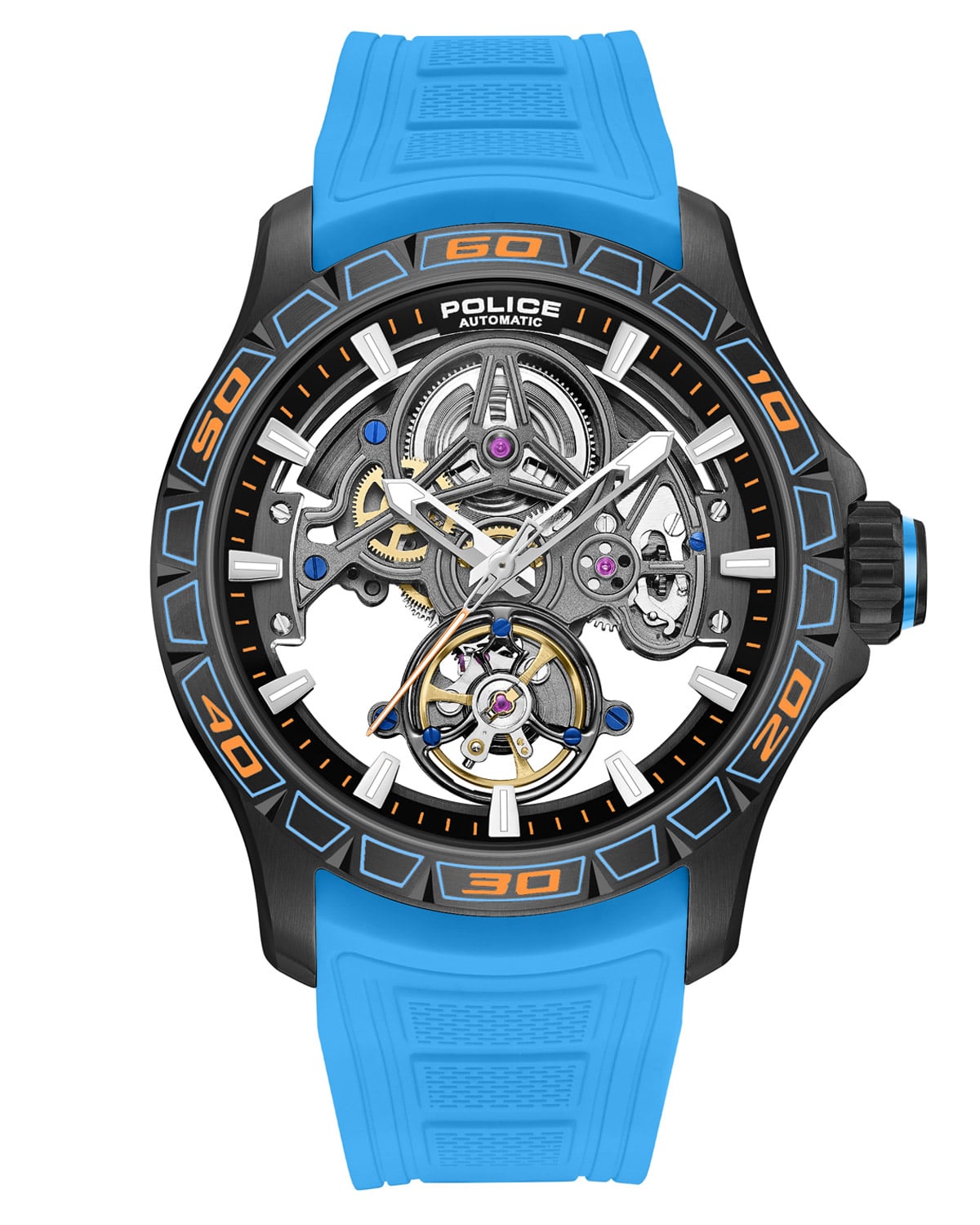 Police Police PEWGR0097804 Herren Armbanduhr Automatik Spirit Türkis