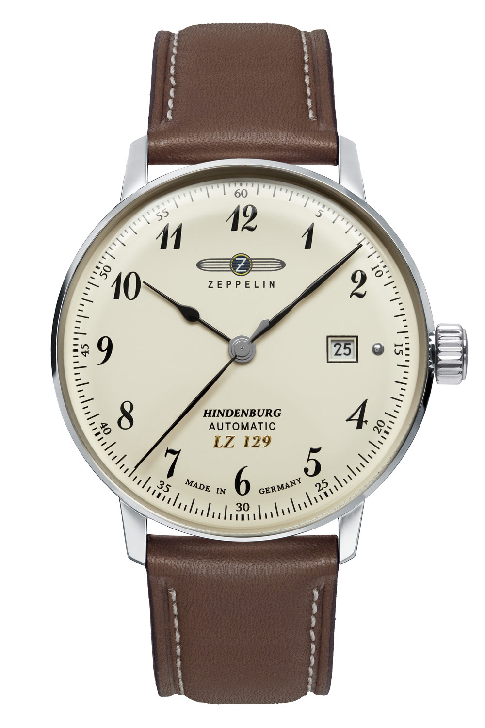 Zeppelin 8056-5 Automatikuhr für Herren Hindenburg LZ129 Braun/Beige