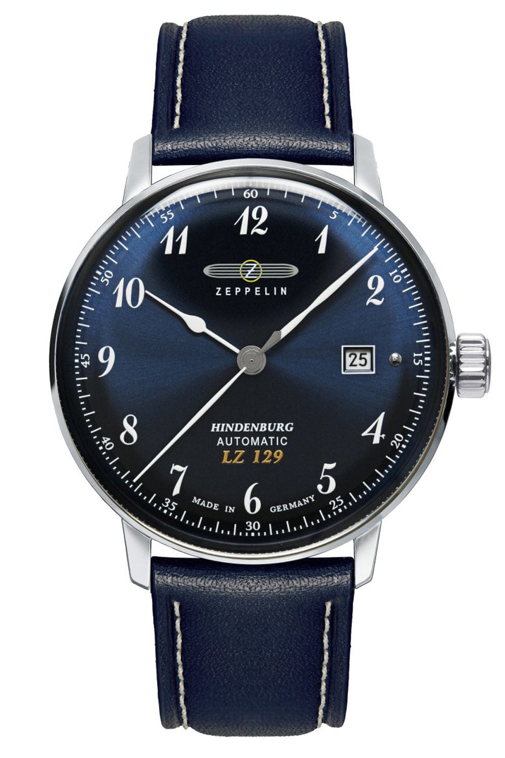 Zeppelin 8056-3 Automatik-Herrenuhr Hindenburg LZ129 Dunkelblau