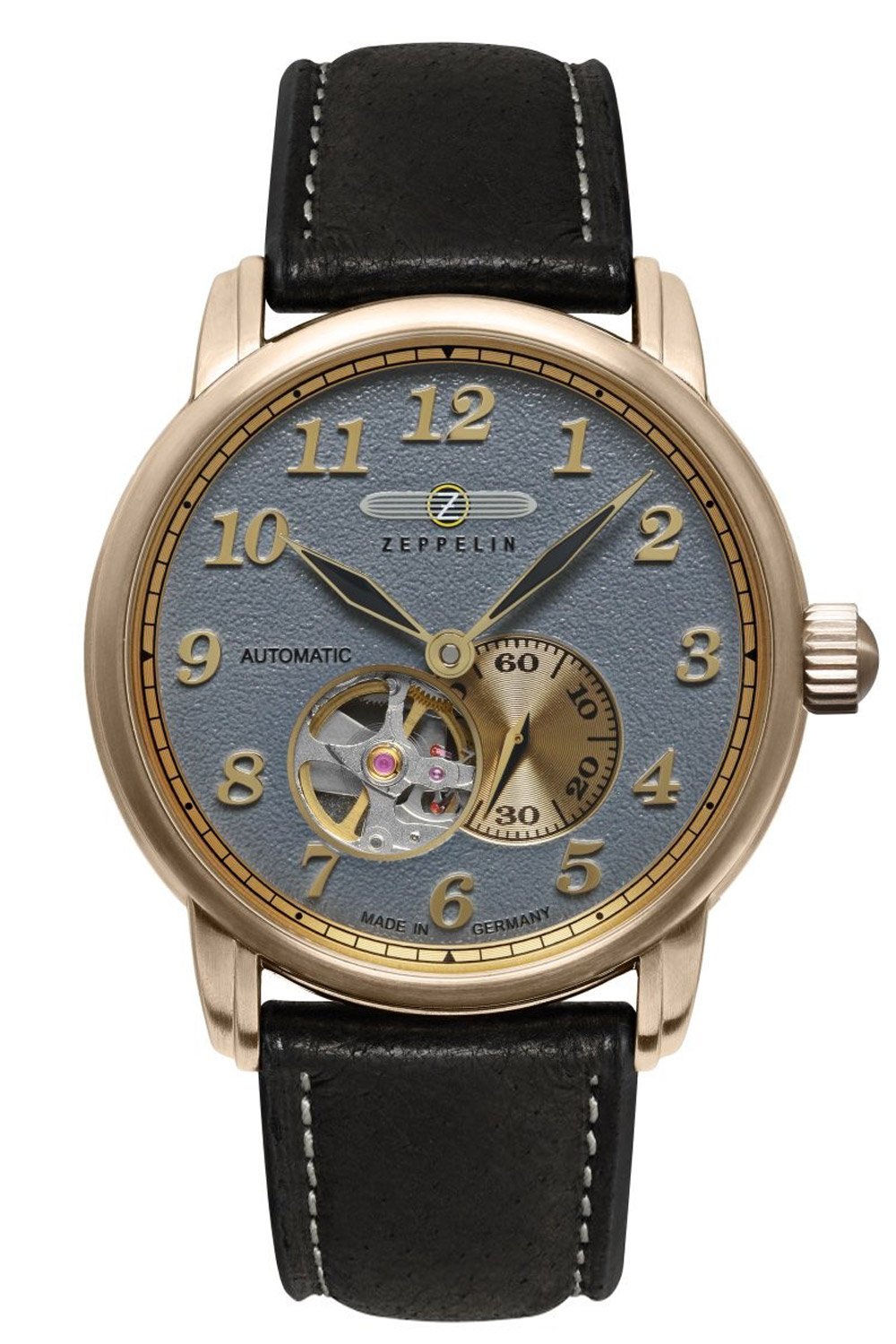 Zeppelin 7664-5 Herrenuhr Automatik LZ127 Graf Zeppelin Dunkelbraun/Grau