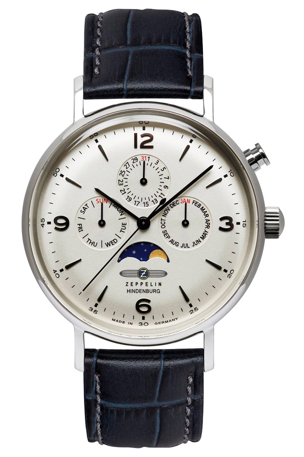 Zeppelin 8074-5 Herrenuhr Quarz Hindenburg mit Mondphase