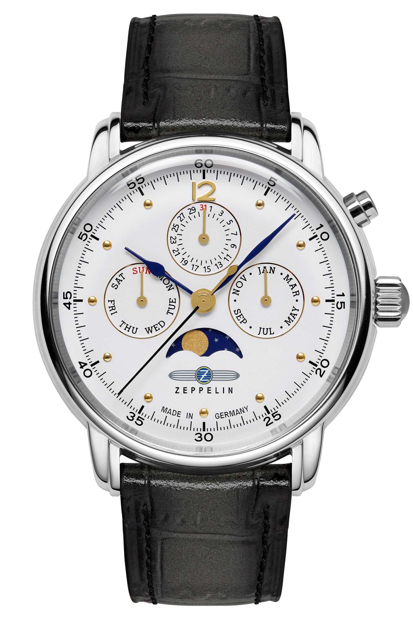 Zeppelin 9576-1 Herrenuhr Barcelona Quarz Mondphase