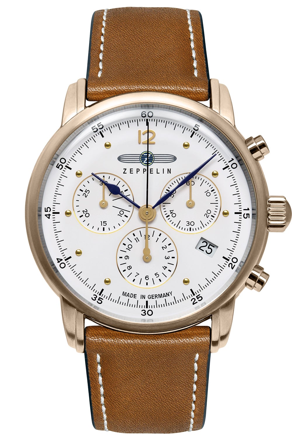 Zeppelin 9586-5 Herren-Armbanduhr Barcelona Chronograph Braun