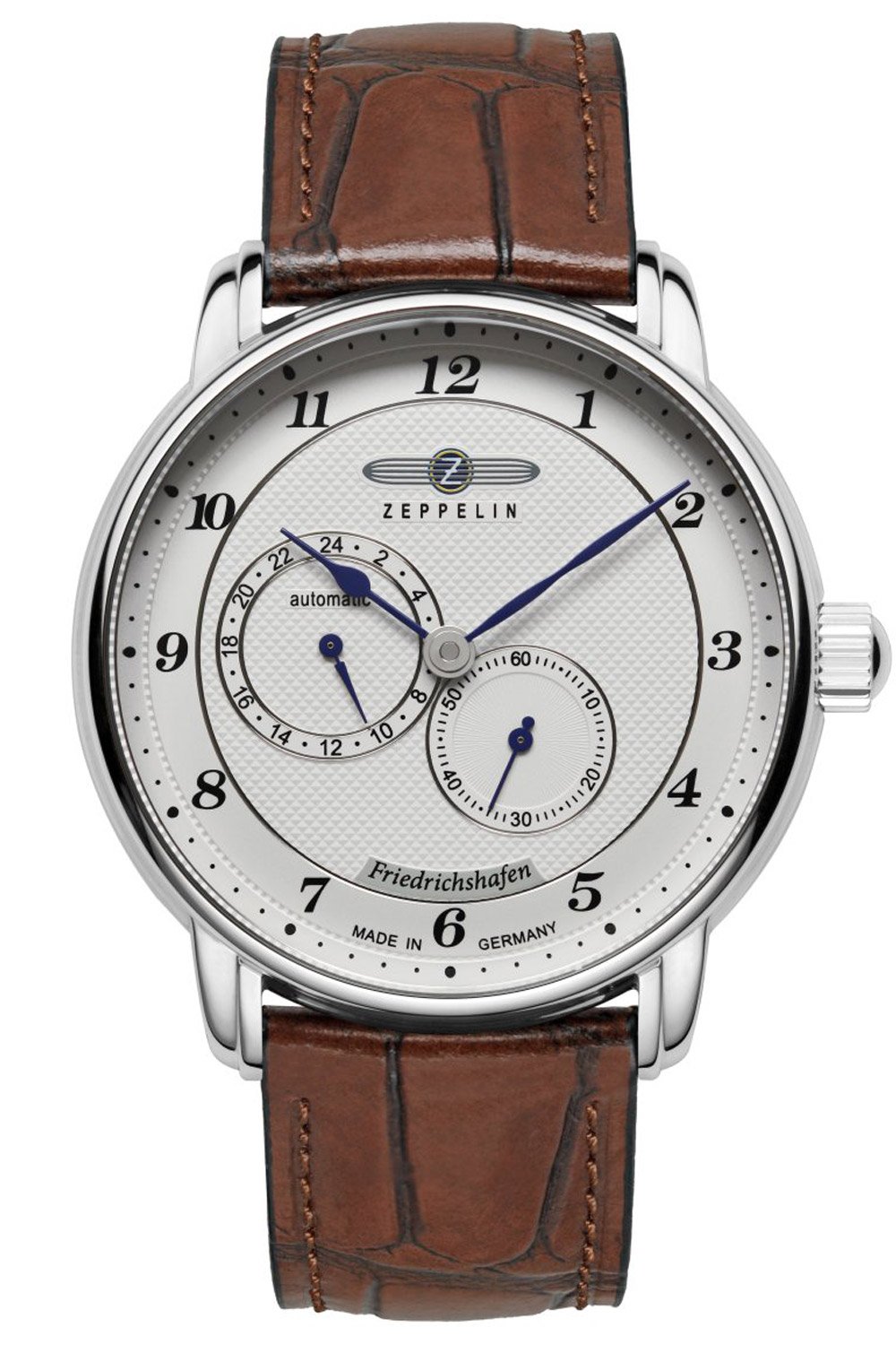 Zeppelin 8568-1 Herrenuhr Automatik Friedrichshafen mit Lederband Braun