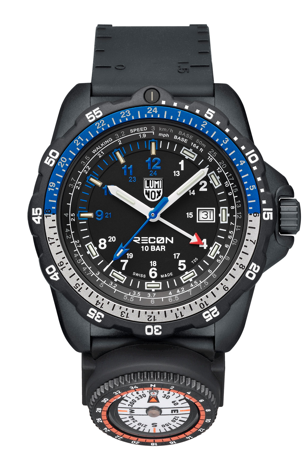 Luminox XL.8833 Herrenuhr Quarz Recon GMT Schwarz/Blau