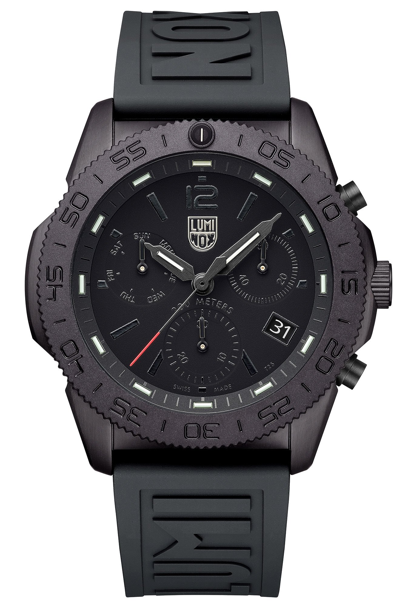 Luminox XS.3141.BO.1.SET Taucheruhr Chrono Pacific Diver Schwarz mit 2 Bändern