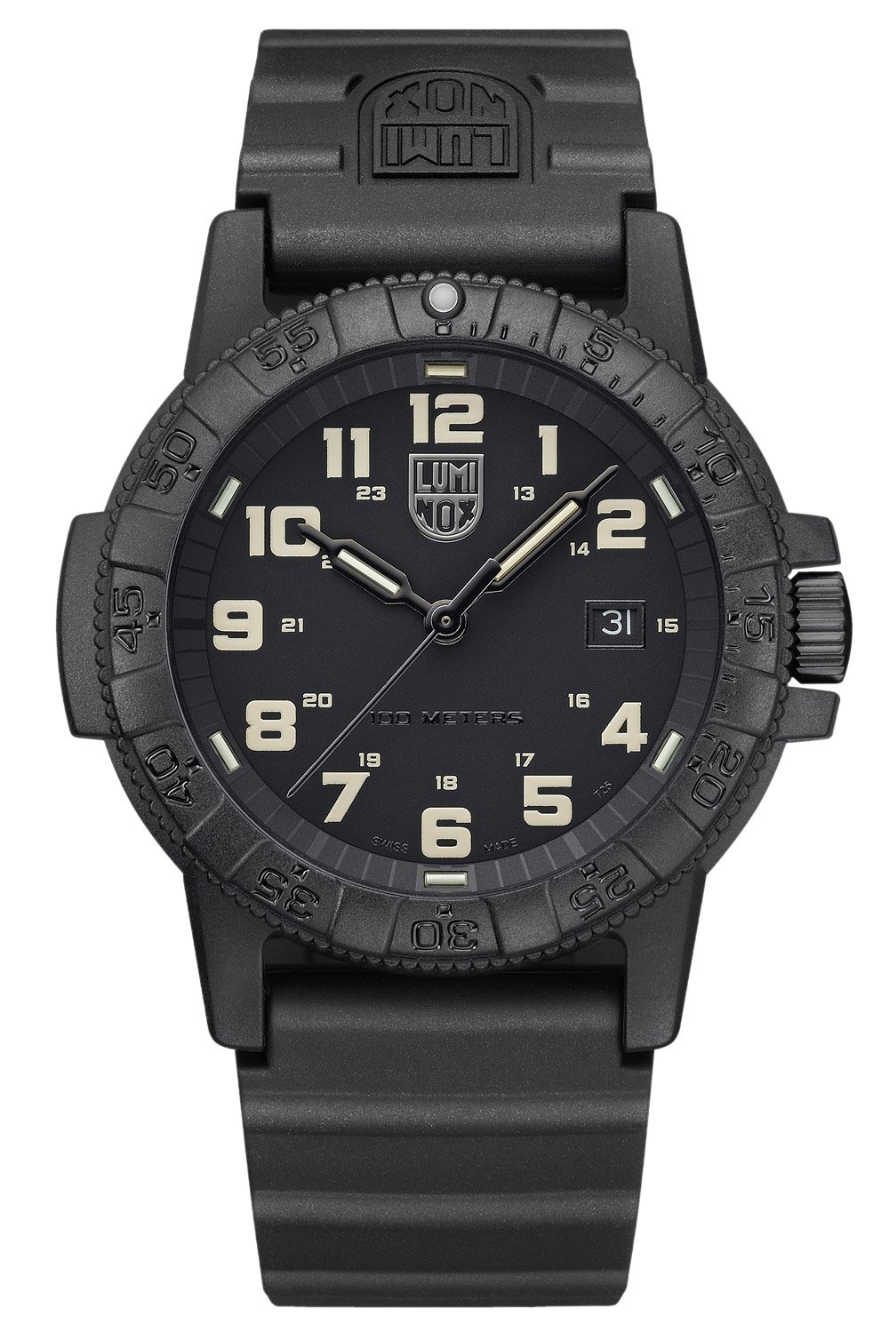 Luminox XS.0330 Herren-Uhr Leatherback Sea Turtle Giant Schwarz/Sandfarben