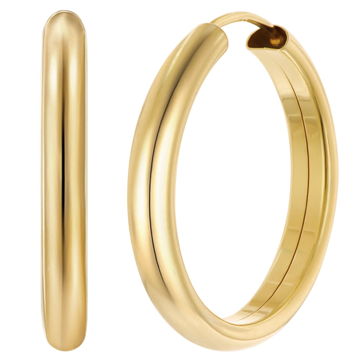 trendor 28180-25 Damen-Ohrringe Creolen 925 Silber Vergoldet Ø 25 mm