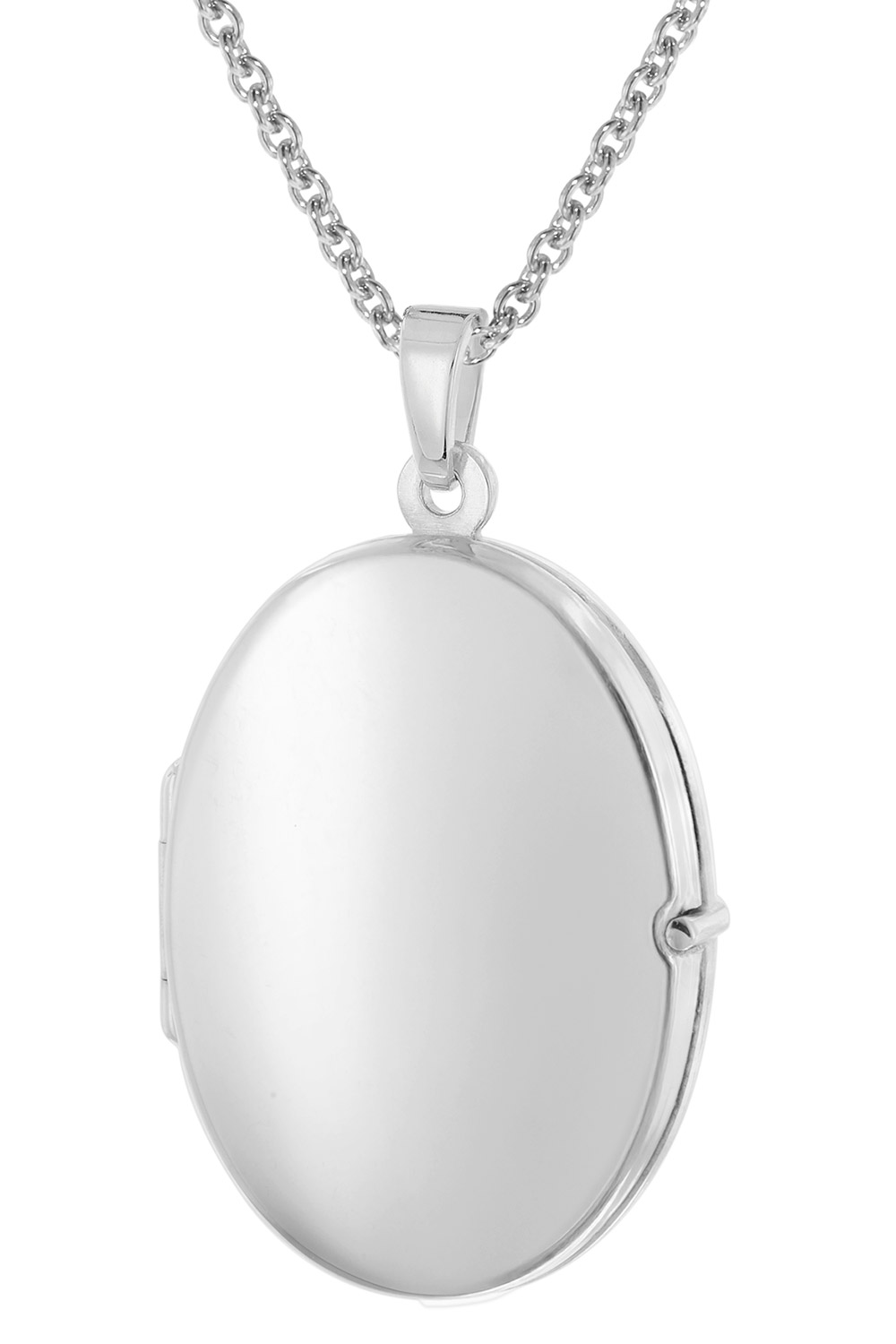 trendor 28384 Damen-Halskette mit 26 mm großem Medaillon 925 Silber Rhodiniert