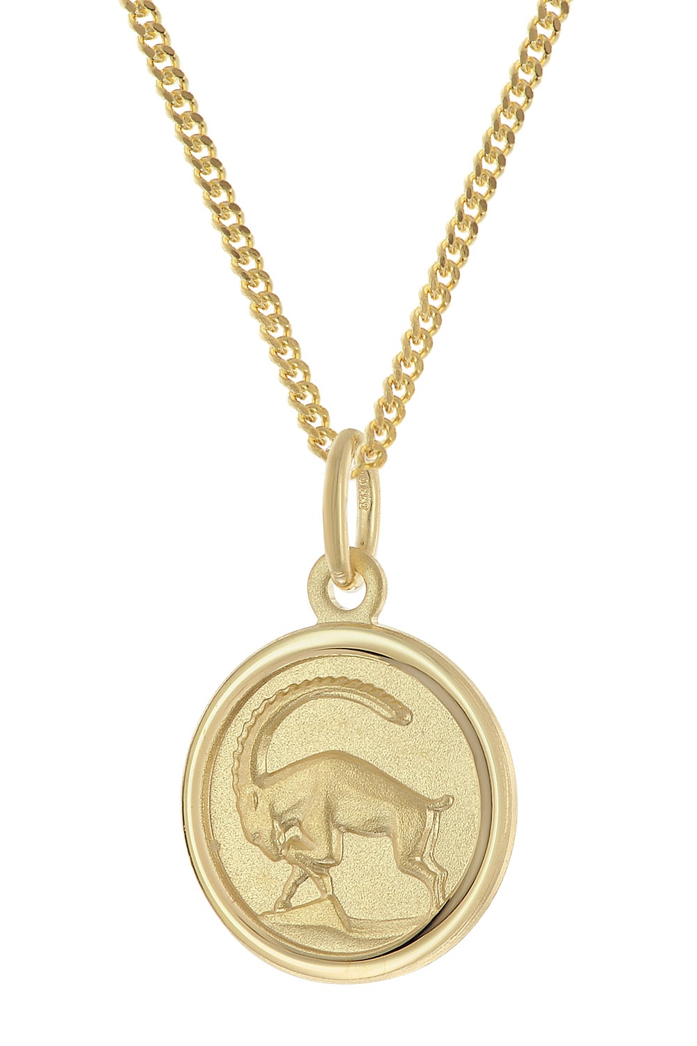 trendor 28468-01 Kinder Sternzeichen Steinbock Gold 333 mit vergoldeter Kette