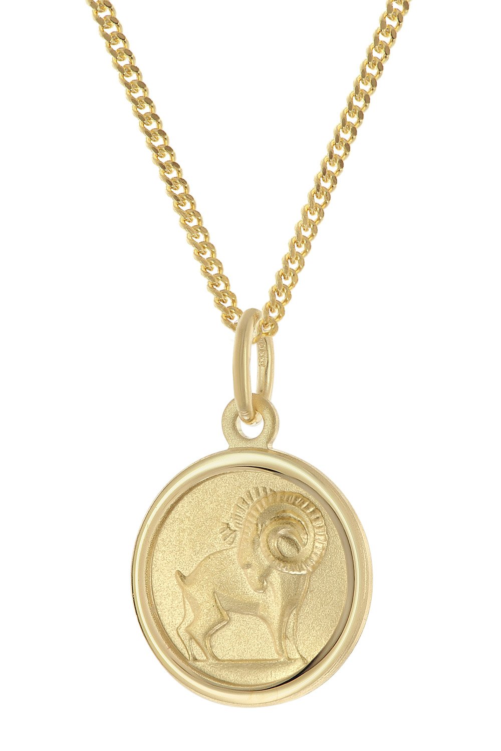 trendor 28468-04 Kinder Sternzeichen Widder Gold 333 mit vergoldeter Kette