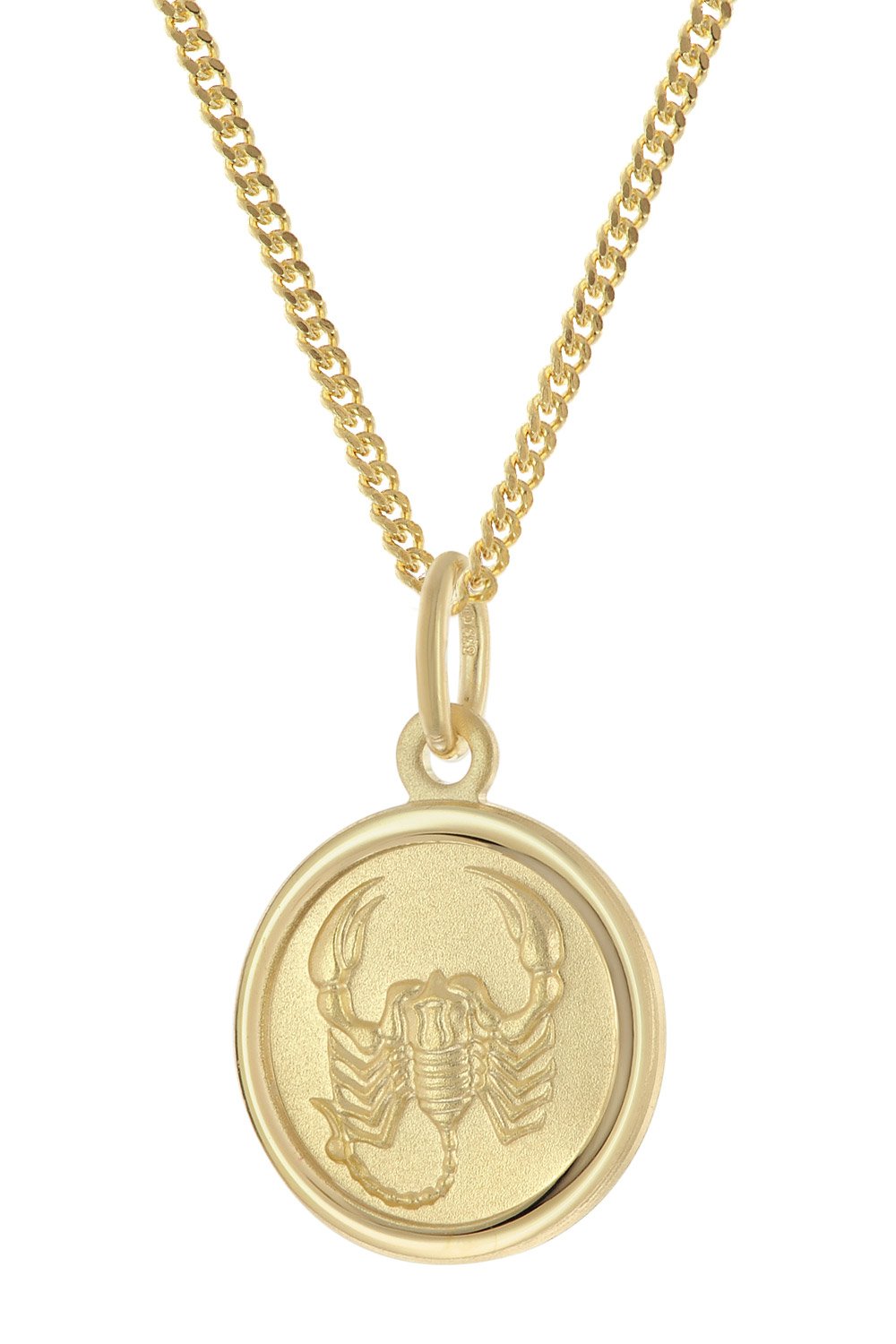 trendor 28468-11 Kinder Sternzeichen Skorpion Gold 333 mit vergoldeter Kette