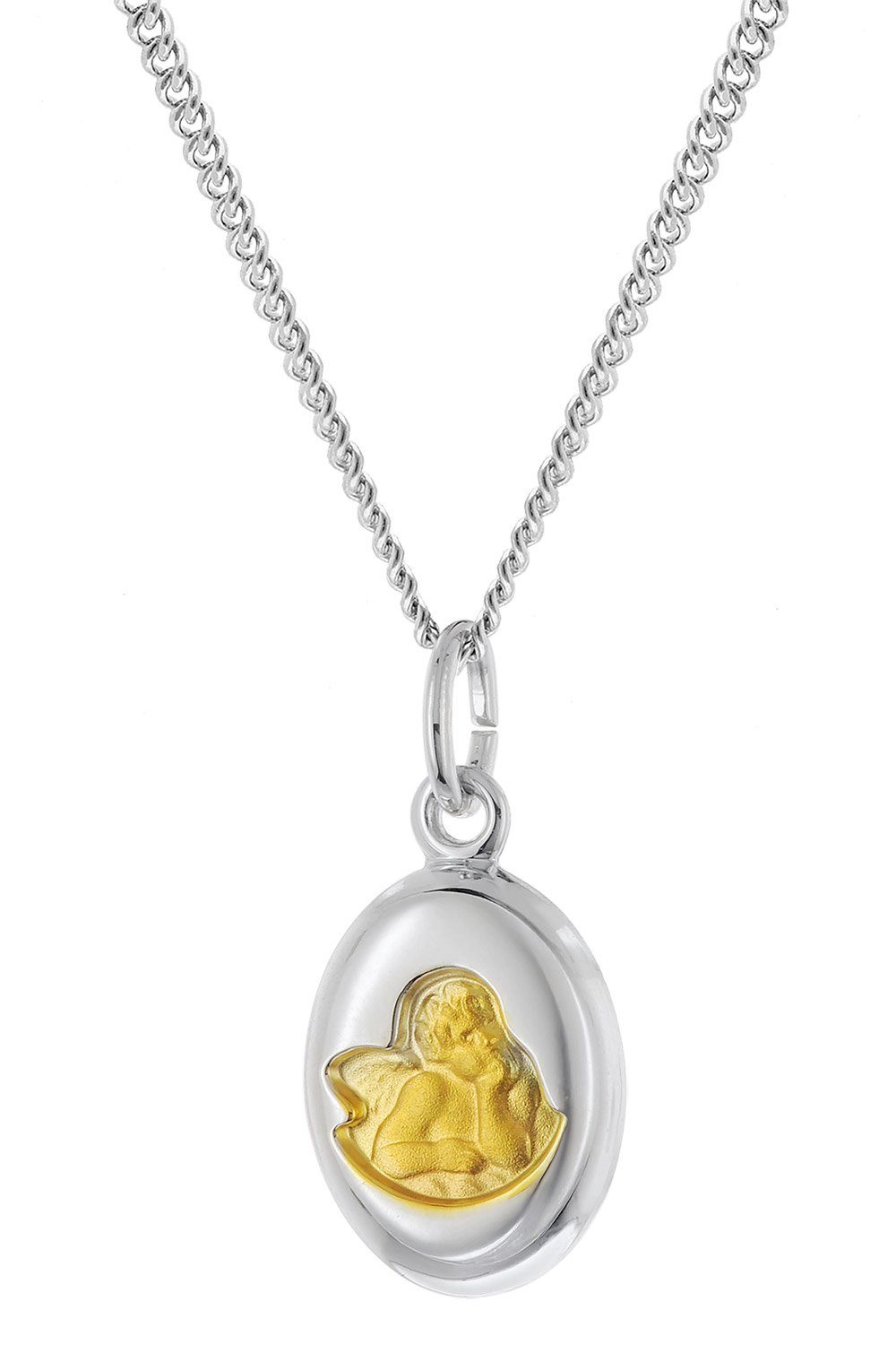 trendor 28600 Kinder-Halskette Mit Amor Engel-Anhänger 925 Silber
