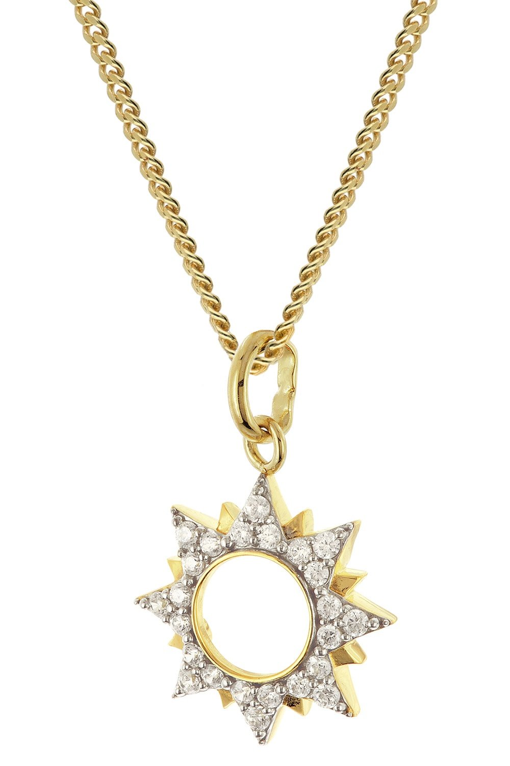 trendor 28539 Damen-Halskette 925 Silber Vergoldet Zirkonia Collier