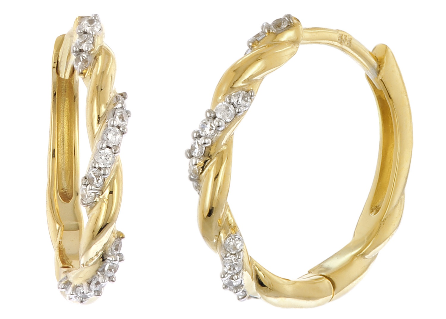 trendor 28498 Damen-Ohrringe Gold 333/8K Klapp-Creolen Ø 15 mm trendor 28498 Damen-Ohrringe Gold 333/8K Klapp-Creolen Ø 15 mm