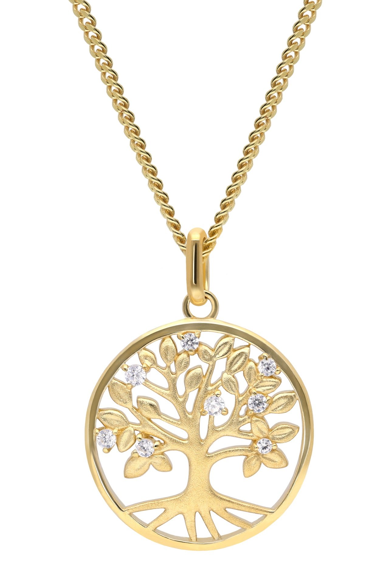 trendor 28538 Damen-Kette 925 Silber Vergoldet Lebensbaum Collier trendor 28538 Damen-Kette 925 Silber Vergoldet Lebensbaum Collier
