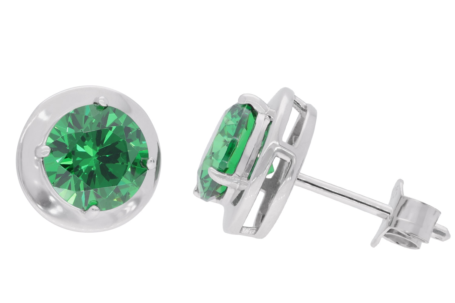 trendor 28795-11 Damen-Ohrringe 925 Silber Zirkonia-Ohrstecker Smaragdgrün trendor 28795-11 Damen-Ohrringe 925 Silber Zirkonia-Ohrstecker Smaragdgrün