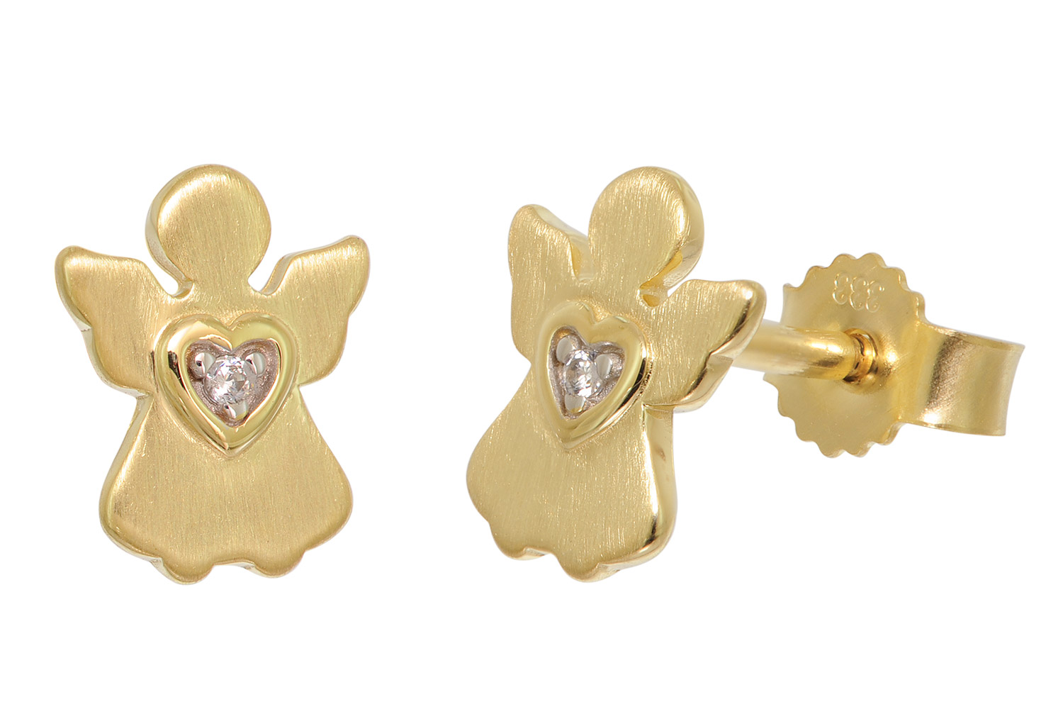 trendor 28740 Mädchen-Ohrringe Gold 333 / 8K Engel-Ohrstecker Zirkonia trendor 28740 Mädchen-Ohrringe Gold 333 / 8K Engel-Ohrstecker Zirkonia