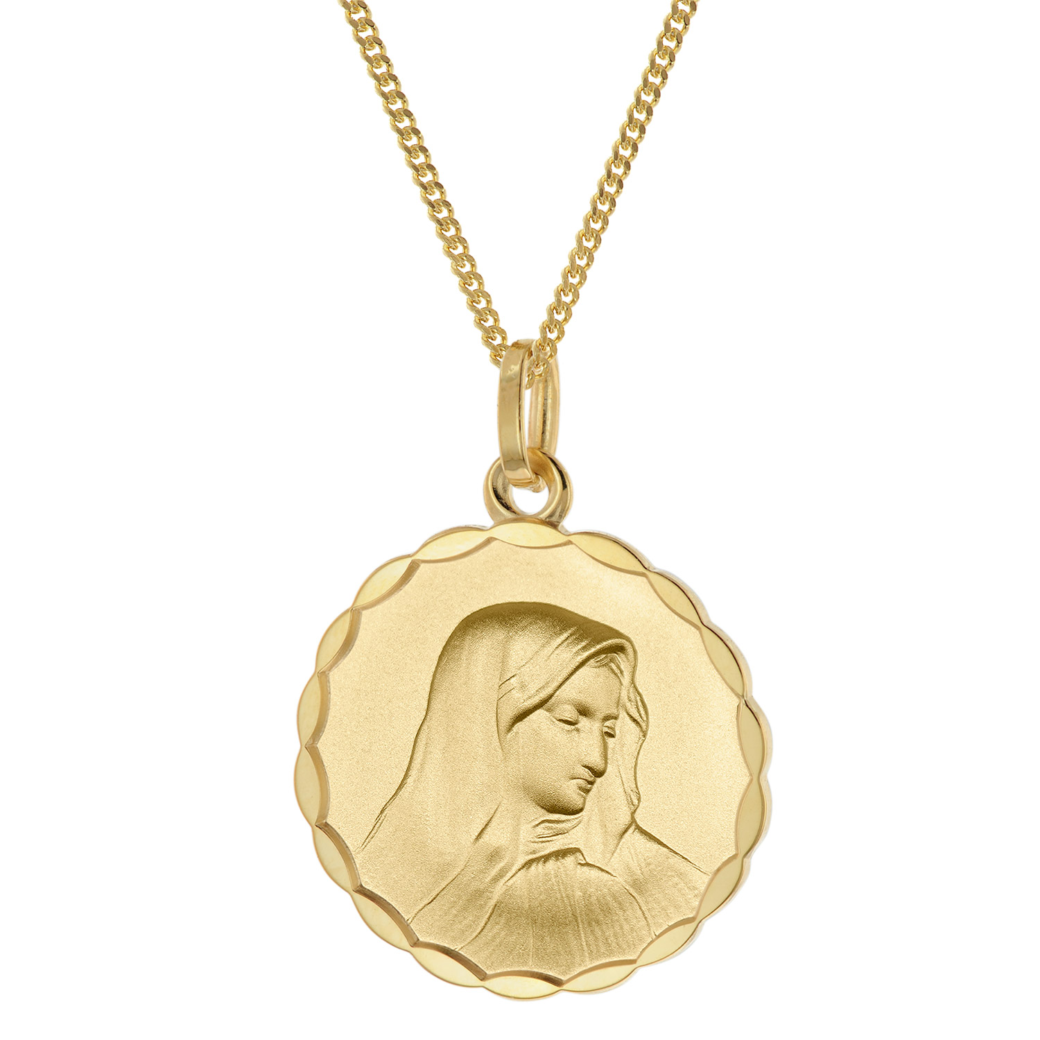 trendor 28959 Madonna Anhänger Gold 333/8K Mit Vergoldeter Silberkette trendor 28959 Madonna Anhänger Gold 333/8K Mit Vergoldeter Silberkette