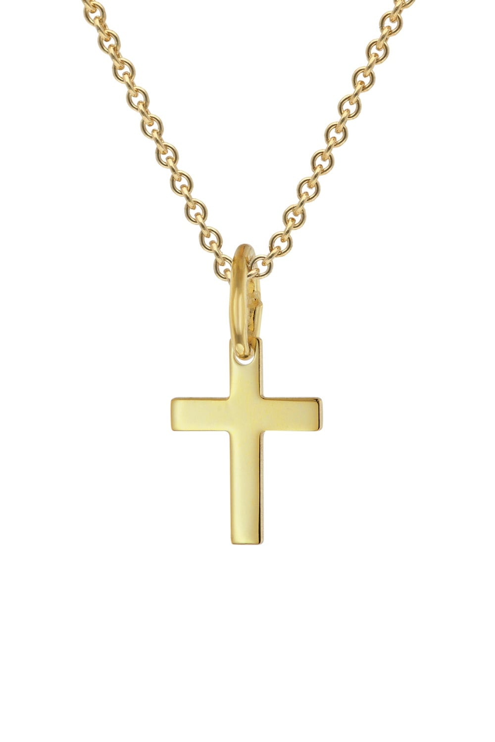 trendor 28967 Kreuz-Anhänger 333 Gold Mit Vergoldeter Silberkette für Kinder