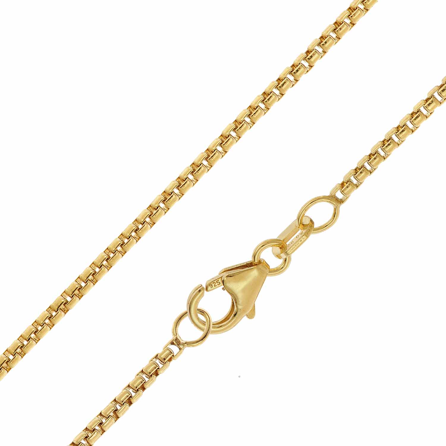 trendor 28970 Damen-Kette 925 Silber Vergoldet Runde Veneziakette 1,5 mm trendor 28970 Damen-Kette 925 Silber Vergoldet Runde Veneziakette 1,5 mm