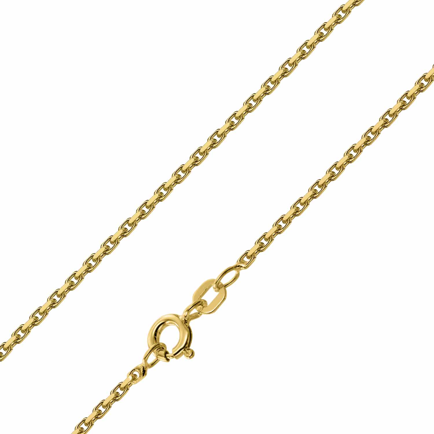 trendor 28995 Herren-Kette 925 Silber Vergoldet Ankerkette 1,6 mm breit